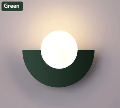 Moderne Halve Cirkel LED Wandlamp - Matglazen Bol Wandlamp