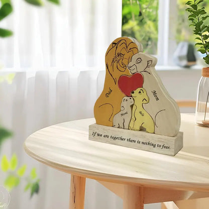 Wood Lion King Family Puzzel