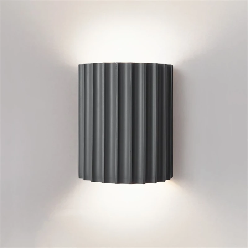 Moderne Geribbelde Hars LED Wandlamp - Scandinavisch Armatuur