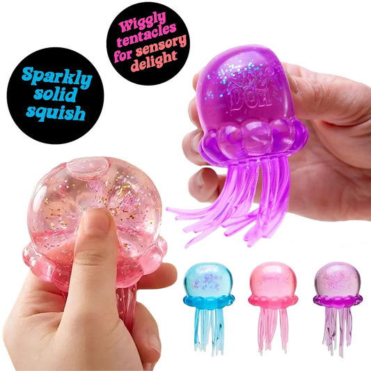 Jelly Squish Kwallen Anti-Stress Bal - Glitter Fidget