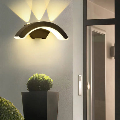Moderne Gebogen LED Buitenwandlamp