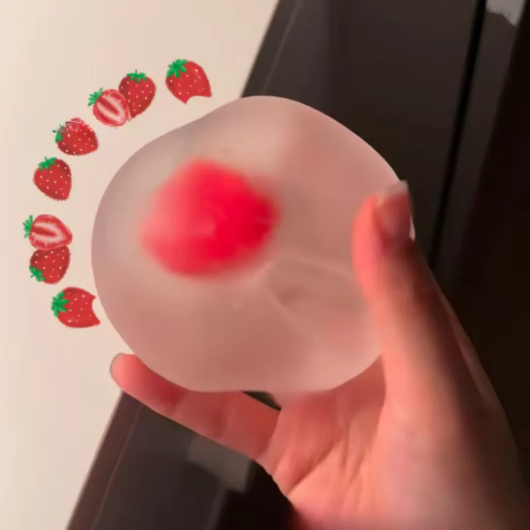 Aardbei Mochi Squishy - Slow Rebound Anti-Stress Fidget Toy