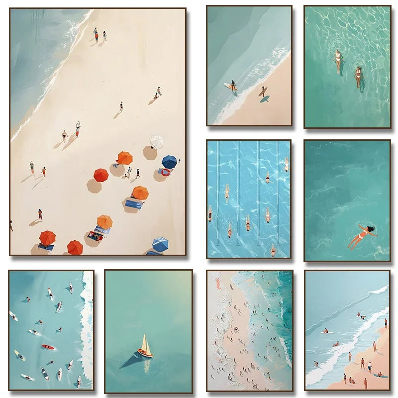 Strand & Zee Canvas Poster - Tropische Wanddecoratie Print