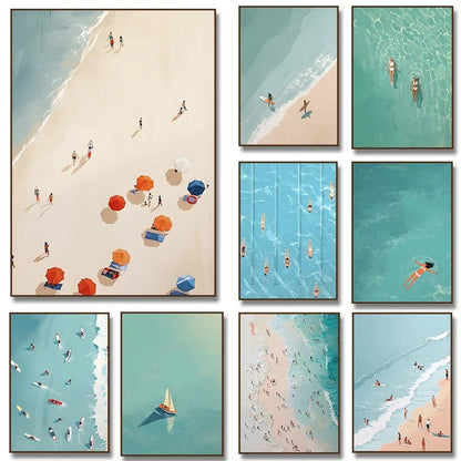 Strand & Zee Canvas Poster - Tropische Wanddecoratie Print