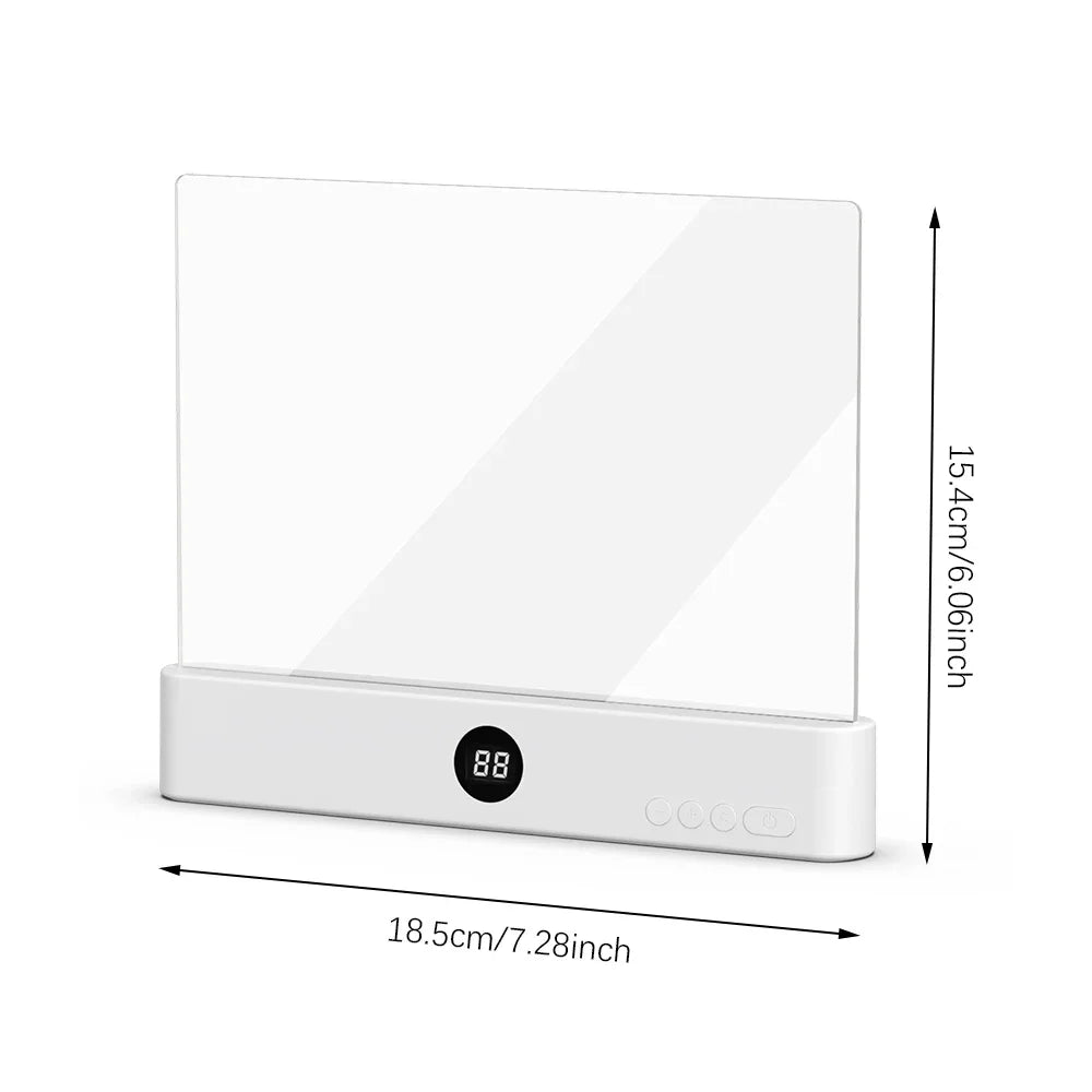 LED Platte Leeslamp – 2-in-1 Oplaadbaar Boekpaneel & Nachtlamp met Timer