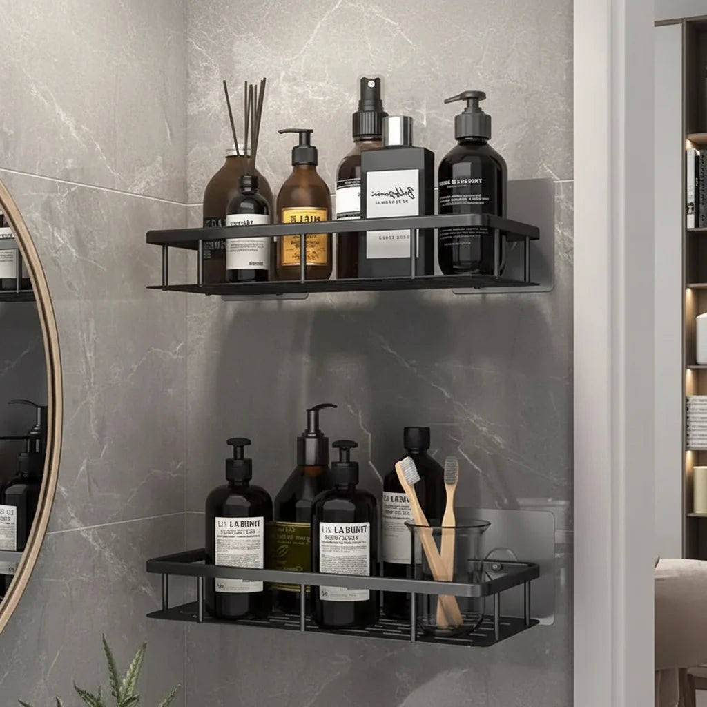 NORDICSHELF - Plank met Lijm voor de Badkamer – Boorvrij & Stijlvol voor Elke Badkamer