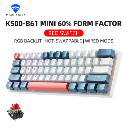 MACHENIKE K500-B61 60% Mechanisch Toetsenbord - Hot-Swappable
