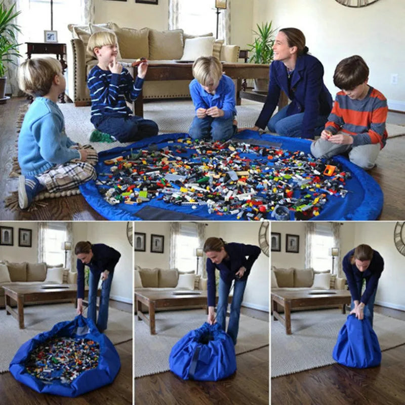 2-in-1 Speelgoed Opbergtas & Speelkleed - Draagbare Lego Organizer