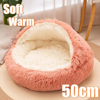 2-in-1 Zachte Pluche Dierenmand met Kap - Katten- & Hondenmand