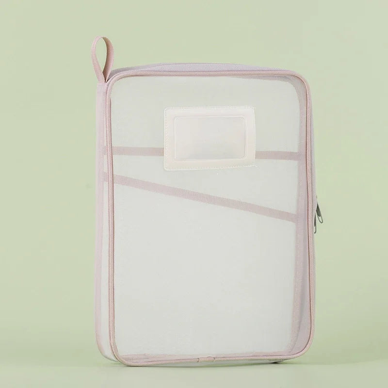 A4 Kantoorbenodigdheden Opbergtas Dubbel-laags Mesh Rits Tas Grote Capaciteit Organizer Mappen School Kantoorbenodigdheden Speelgoedopslag