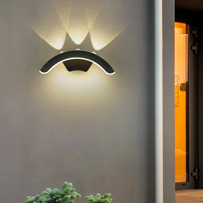 Moderne Gebogen LED Buitenwandlamp