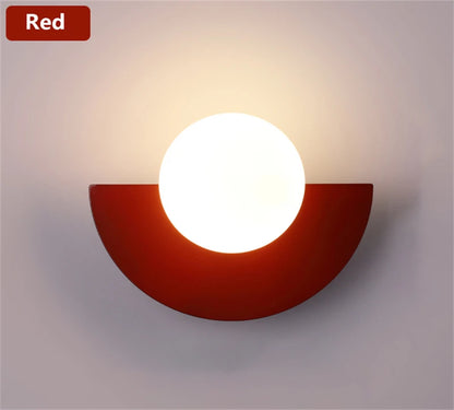 Moderne Halve Cirkel LED Wandlamp - Matglazen Bol Wandlamp