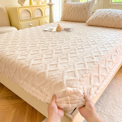 Warm Koraalfleece Winter Hoeslaken - Zacht Elastisch Hoeslaken