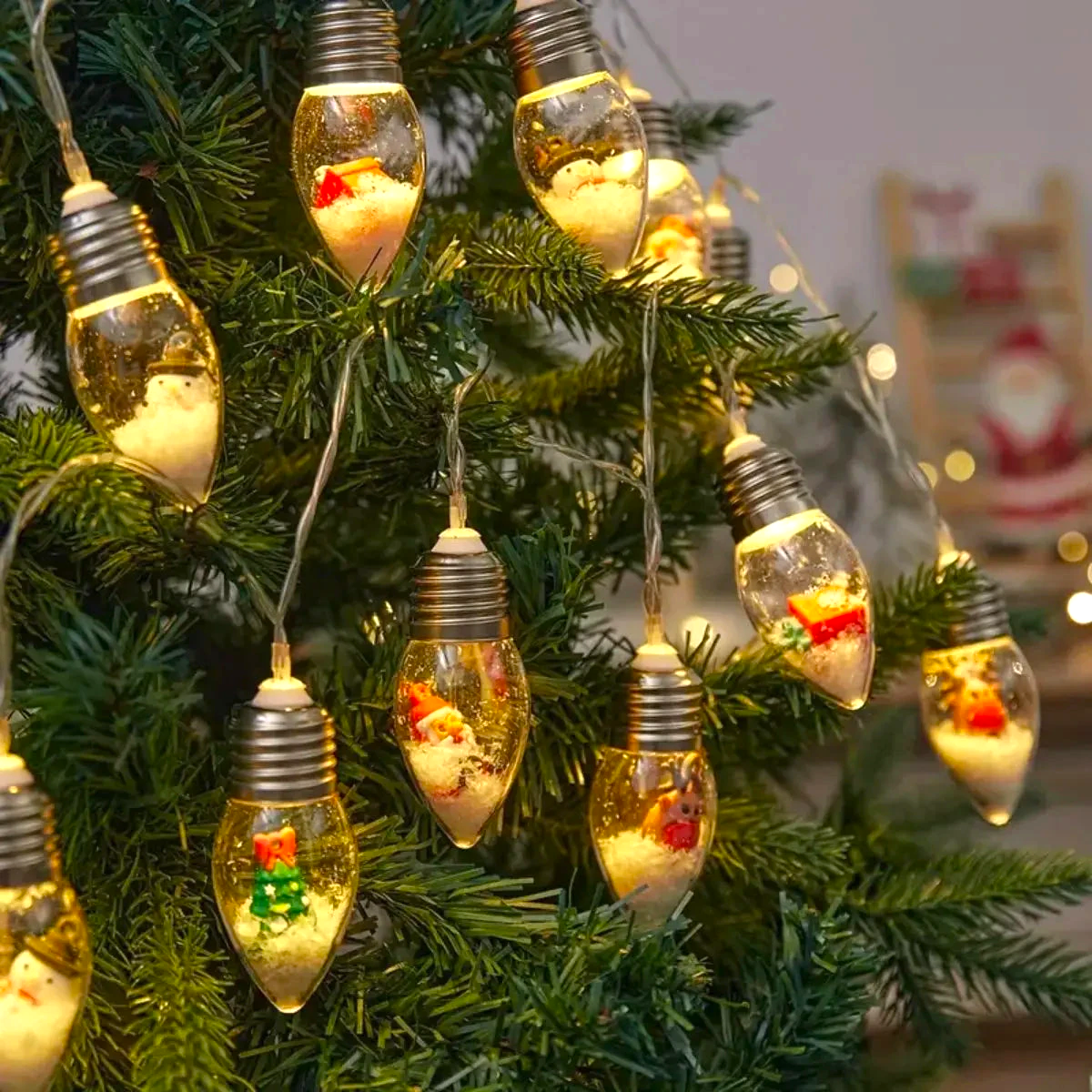LED Kerst Sneeuwbol Lichtketting