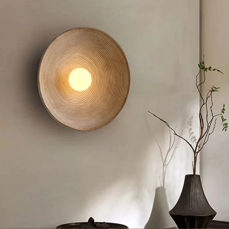 Retro Japanse LED Wandlamp | Moderne Gipsen Accentverlichting