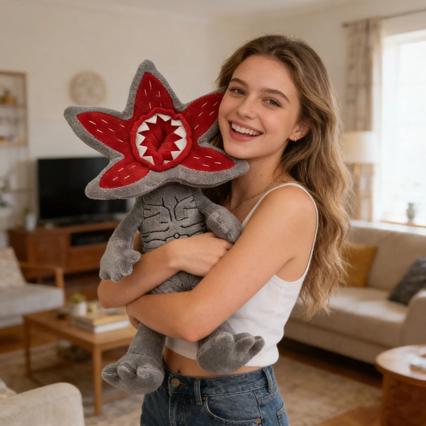 Demogorgon Pluche Speelgoed Grijs Zacht Monster Pop Halloween 2026 Cadeau Klaar Voor Kinderen
