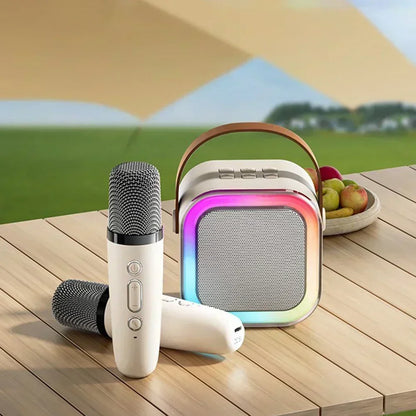 Draagbare Bluetooth Karaoke Machine met Draadloze Microfoons - Leuk Familie Zang Geschenk