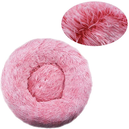 Kalmerende Pluche Hondenmand - Ronde Donut Dierenmand