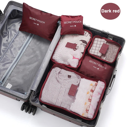6-Delige Reistas Organizer Set - Koffer Inpakblokken