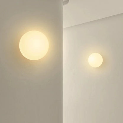 French Bauhaus Glass Wall Sconce - G9 & G4 Milky Glass Globe | Shop