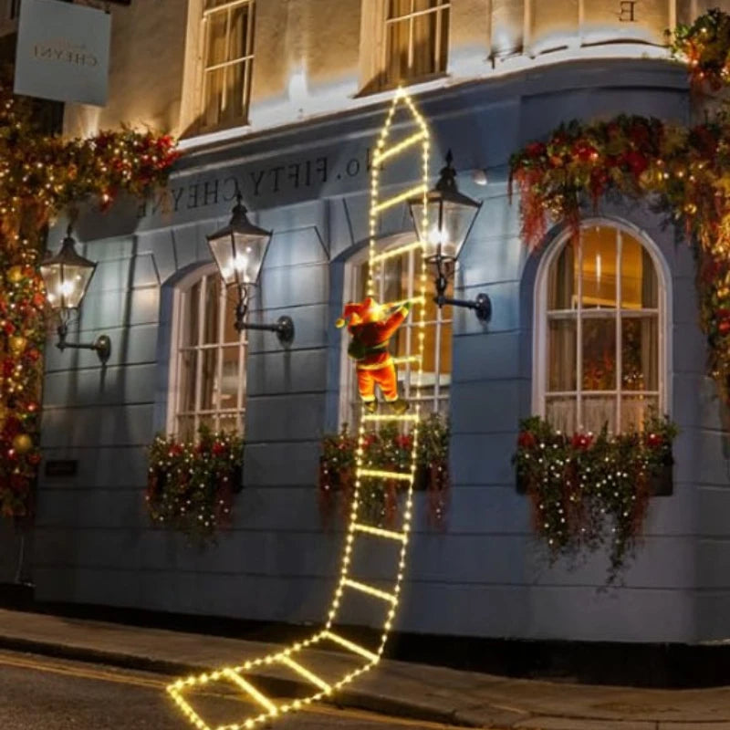 LED Kerstman Klimladder Verlichting