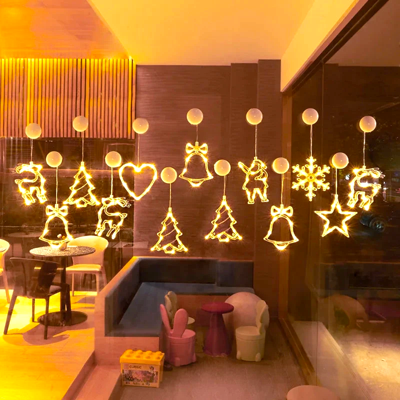LED Kerst Raamhangers met Verlichting