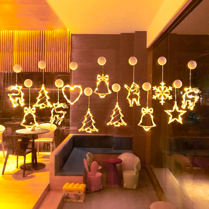LED Kerst Raamhangers met Verlichting