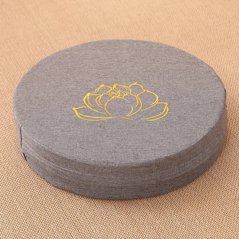 40x6cm Yoga Meditatie Linnen Kussen Stevig Lotus Textuur Meditatie Kussen Rugsteun Kussen Tatami Mat Afneembaar Wasbaar