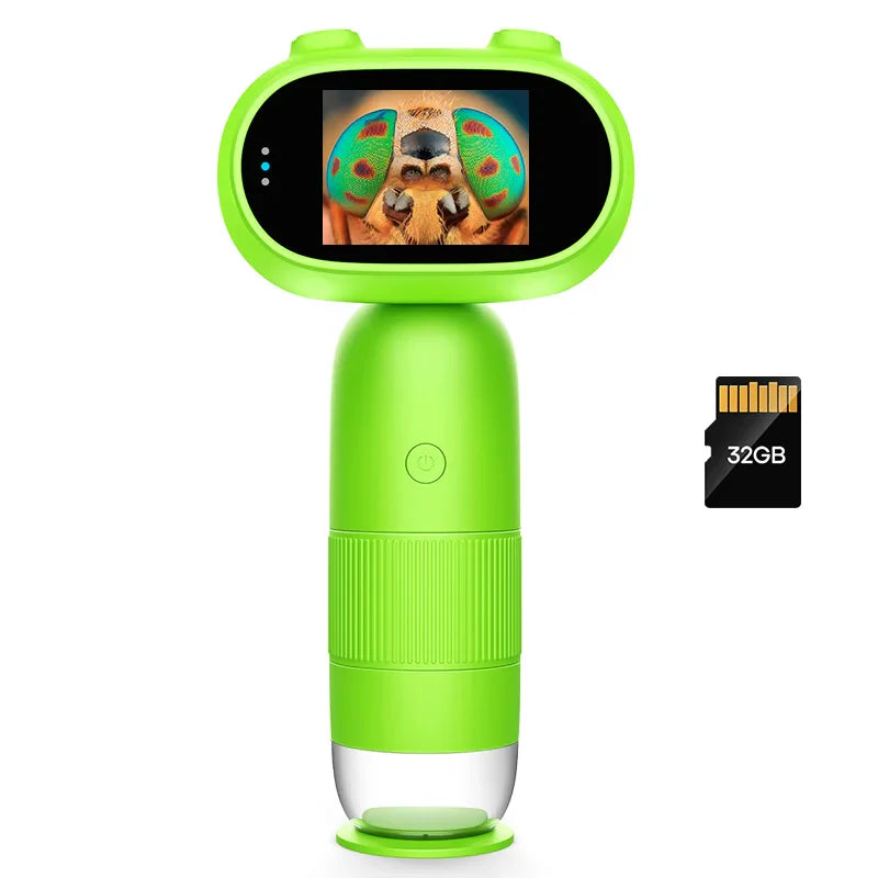 Handheld Digitale Microscoop voor Kinderen - 1000x Vergroting, 2" IPS Scherm, Muntverzamelaars Tool
