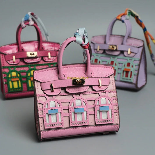 Birkin Geïnspireerde Mini Handtas - Platina Tas Charme