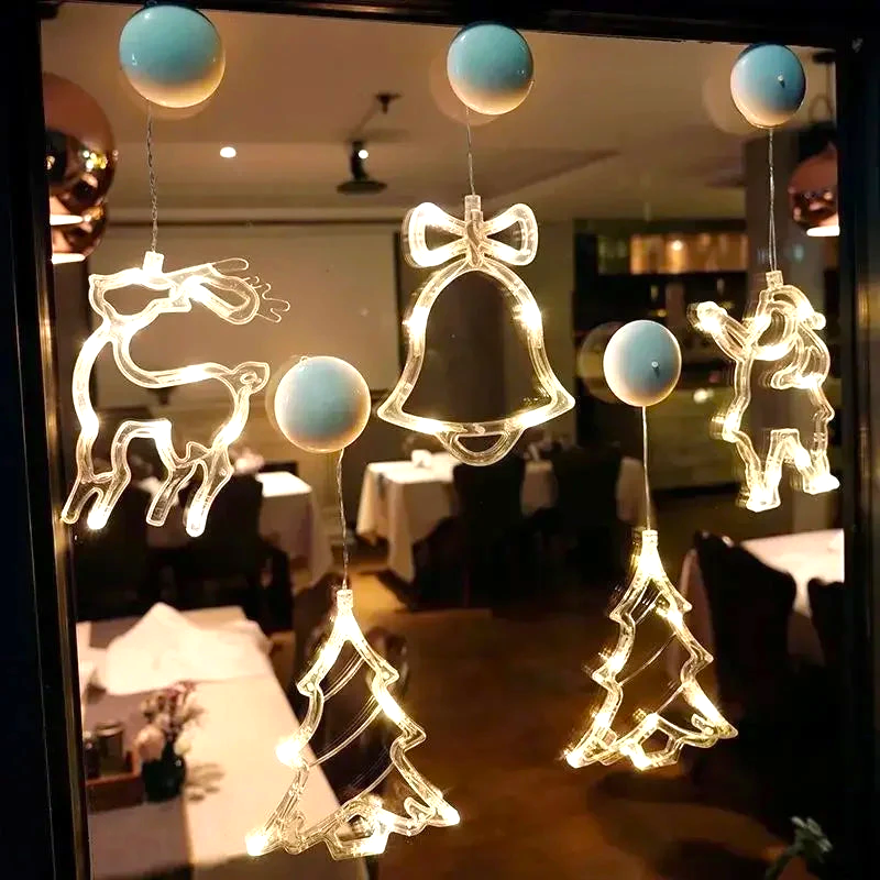 LED Kerst Raamhangers met Verlichting