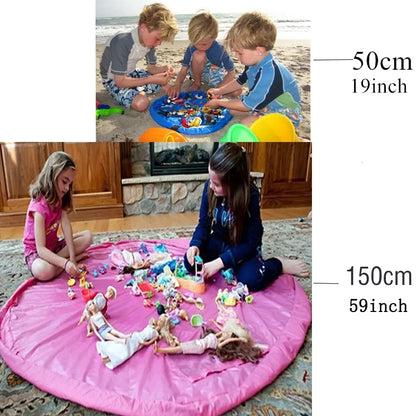 2-in-1 Speelgoed Opbergtas & Speelkleed - Draagbare Lego Organizer