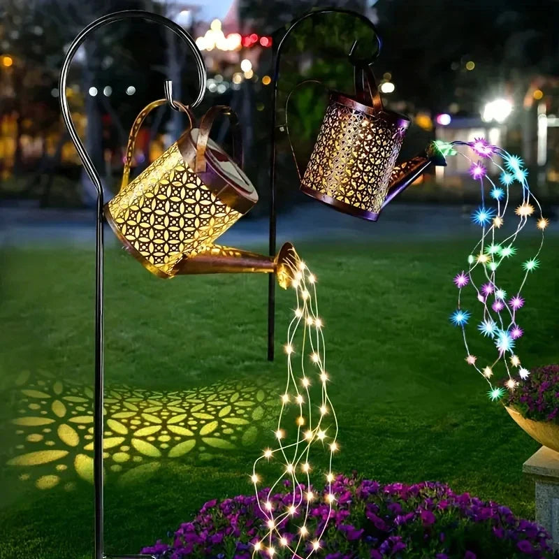 Zonne-Voedingskan Licht Retro Metaal Hanglamp Buiten Tuin Decor Zomer 2025 Waterdicht Grappig