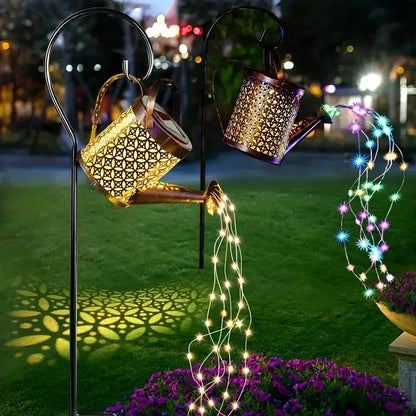 Zonne-Voedingskan Licht Retro Metaal Hanglamp Buiten Tuin Decor Zomer 2025 Waterdicht Grappig