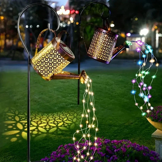 Zonne-Voedingskan Licht Retro Metaal Hanglamp Buiten Tuin Decor Zomer 2025 Waterdicht Grappig