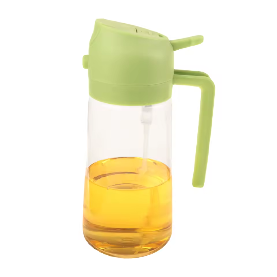 2-in-1 Keuken Oliespuit & Oliefles - Voedselveilige Olieweerder