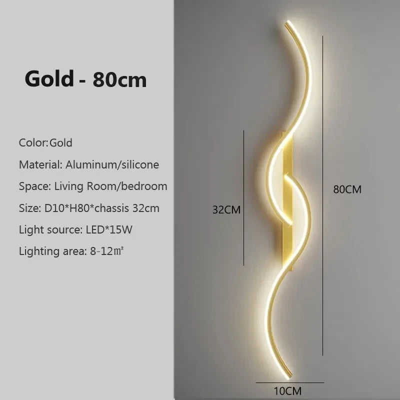 Moderne LED Wandlamp Minimalistische Led Verlichting Slaapkamer Bedlamp Lang Strip Wandlampen Woonkamer Bank Binnenverlichting