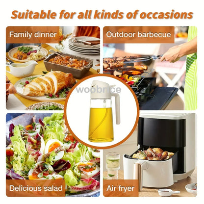 2-in-1 Keuken Oliespuit & Oliefles - Voedselveilige Olieweerder