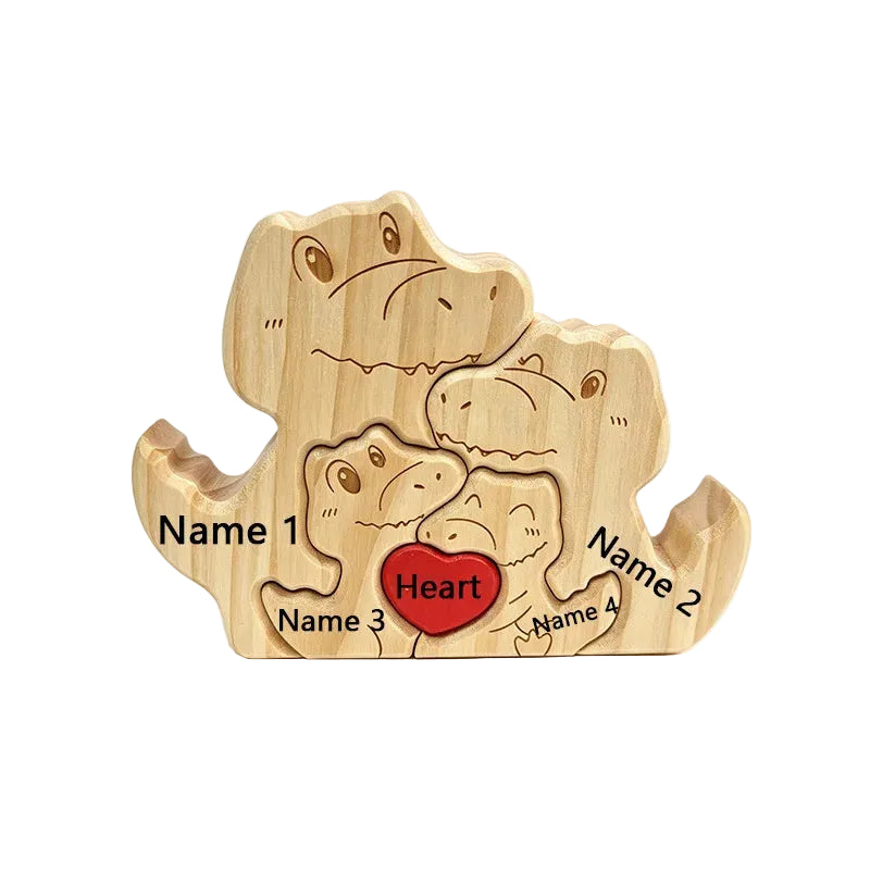 Wood Croc Family Puzzel