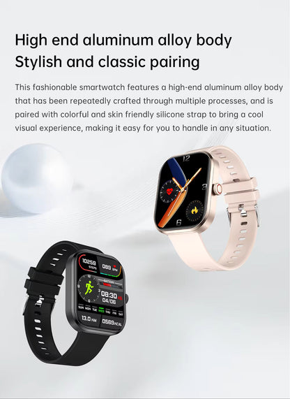 2025 Gezondheids Smartwatch BP+ECG+HRV+BG Monitor met SpO2, Hartslag, Slaap & Fitness Tracking