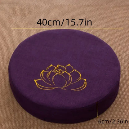 40x6cm Yoga Meditatie Linnen Kussen Stevig Lotus Textuur Meditatie Kussen Rugsteun Kussen Tatami Mat Afneembaar Wasbaar