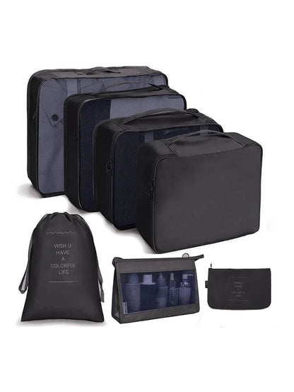 PackWunder Reisorganizer Set 7/8/9/10-delig | Opvouwbare Koffer-organizer | Voor kleding, schoenen & accessoires