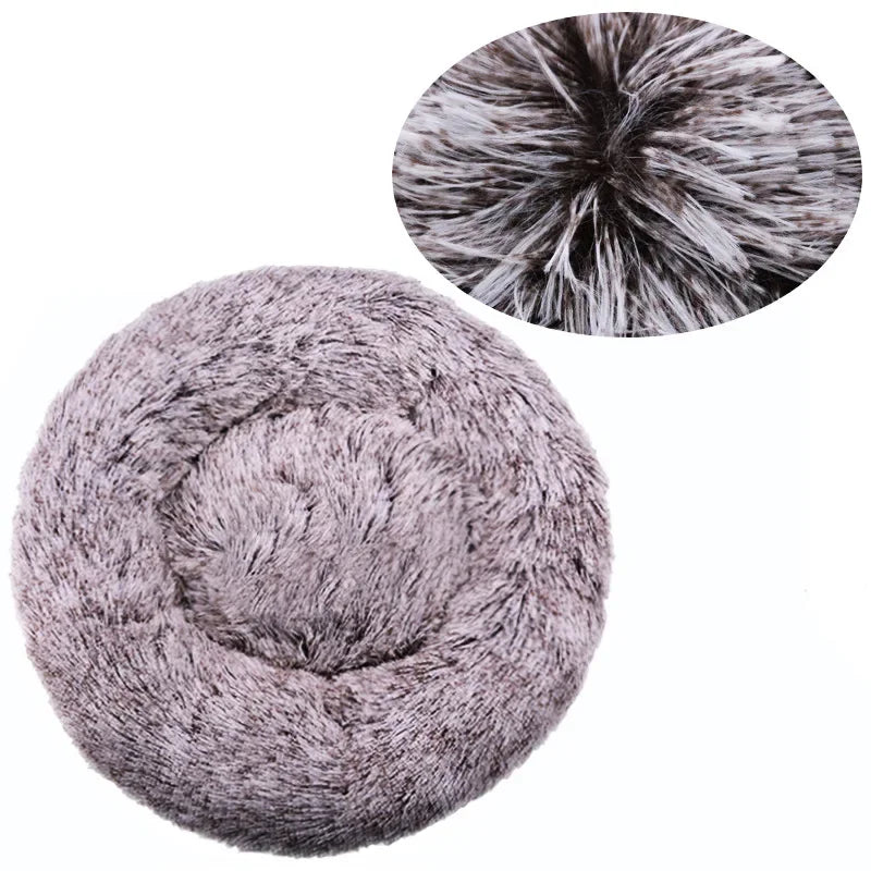 Kalmerende Pluche Hondenmand - Ronde Donut Dierenmand