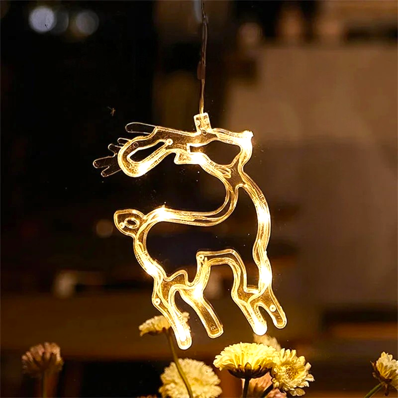 LED Kerst Raamhangers met Verlichting
