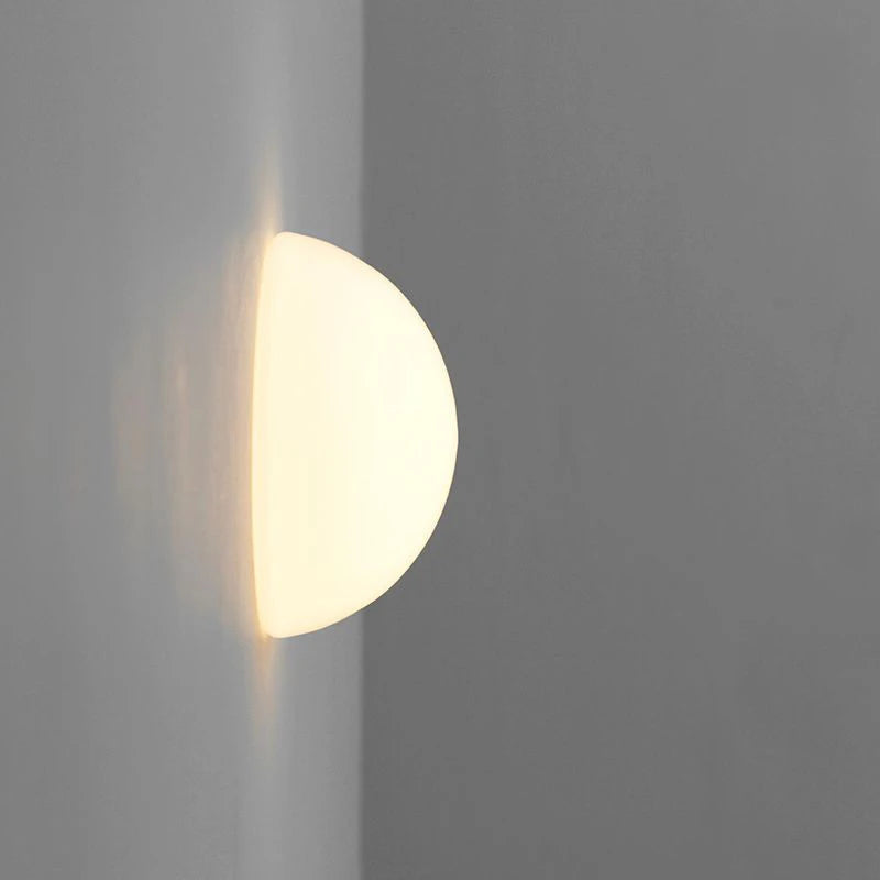 French Bauhaus Glass Wall Sconce - G9 & G4 Milky Glass Globe | Shop