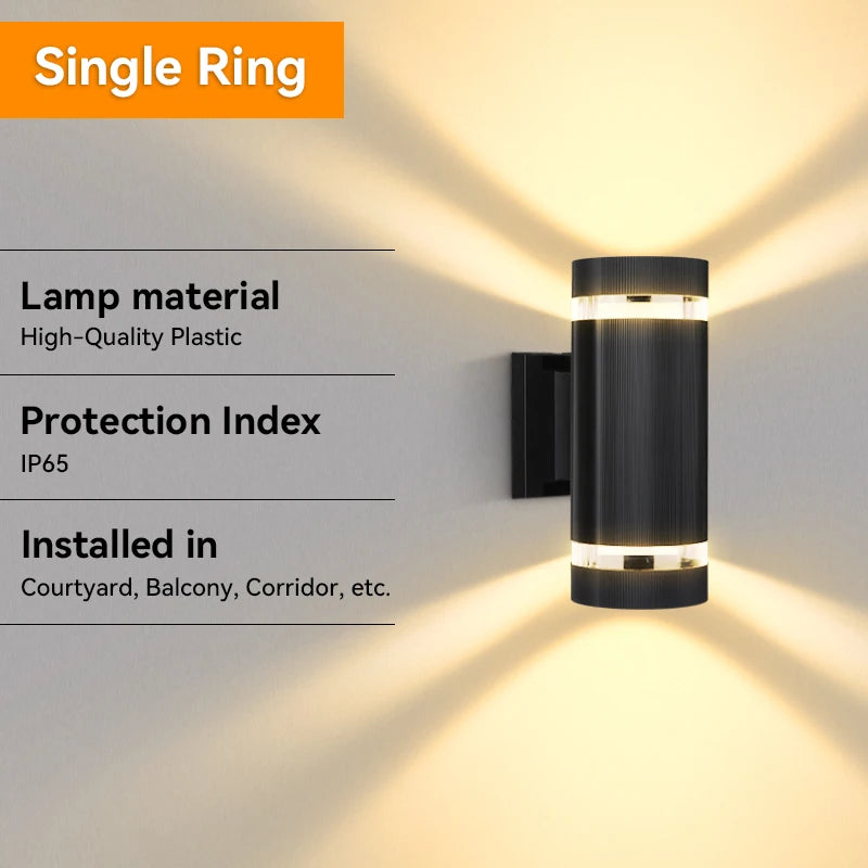 LED Buitenwandlampen E27 Op Neer Buitenwandlamp IP65 Waterdichte LED Wandlamp voor Veranda Voordeur Tuin Wandlamp