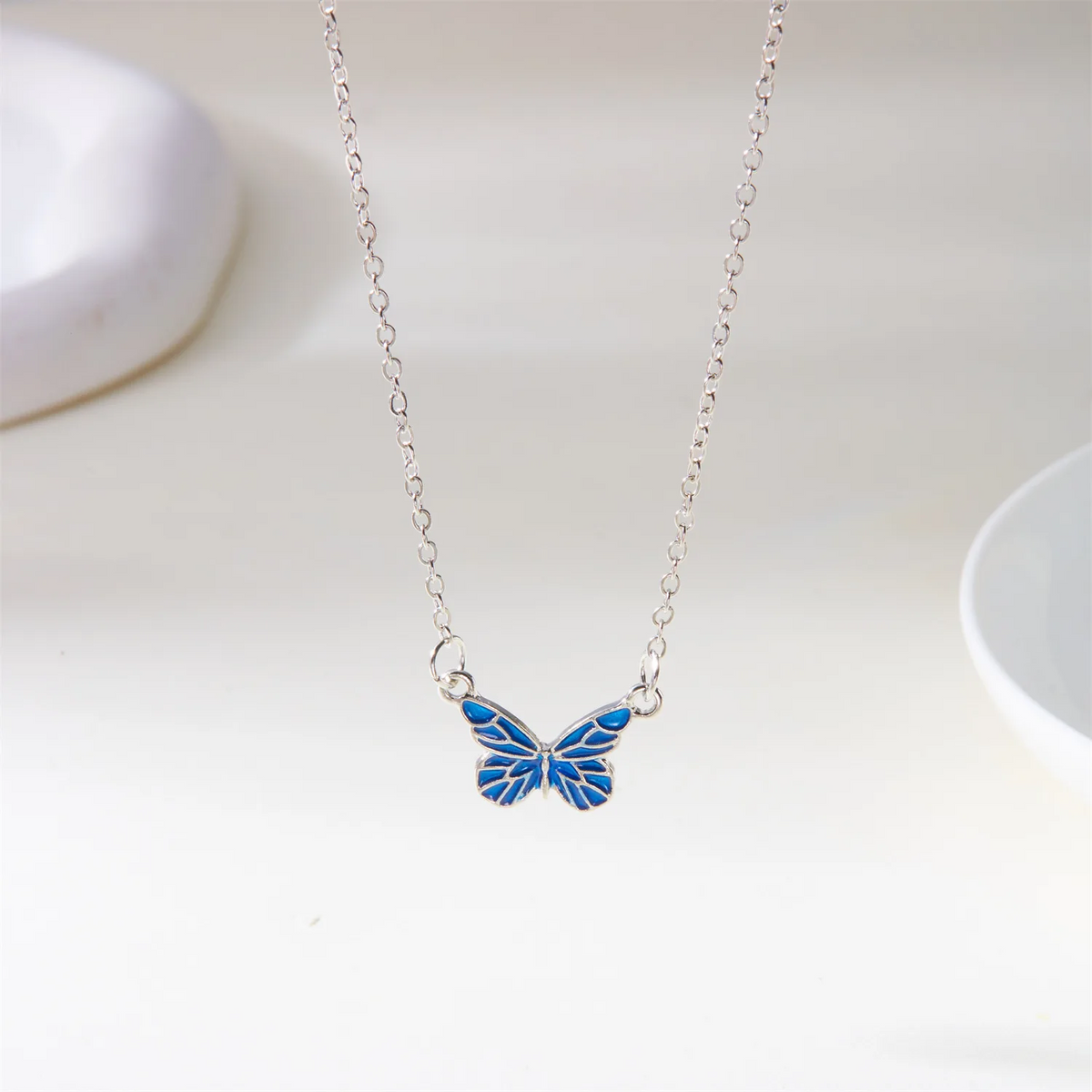 Set van Gloeiende Vlinder Ketting en Armband