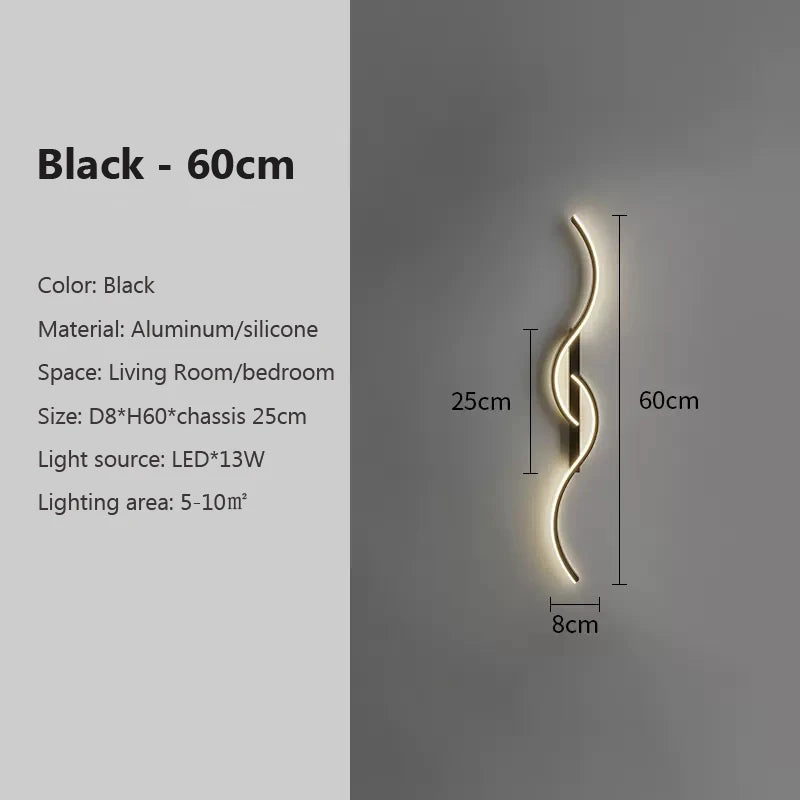 Moderne LED Wandlamp Minimalistische Led Verlichting Slaapkamer Bedlamp Lang Strip Wandlampen Woonkamer Bank Binnenverlichting