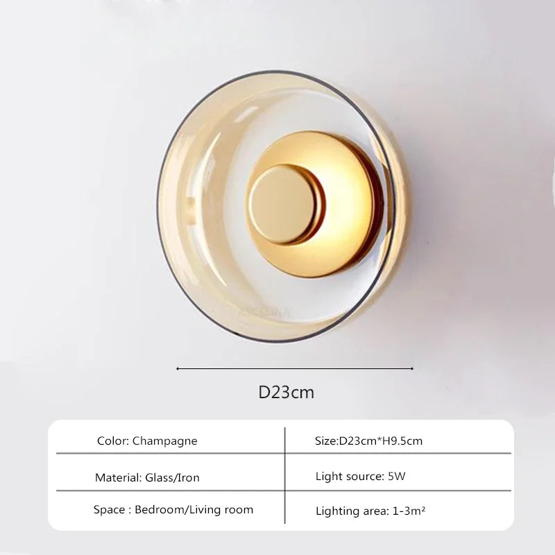 Scandinavische LED Glazen Wandlamp (PL230) – Minimalistische Accentverlichting voor Binnen
