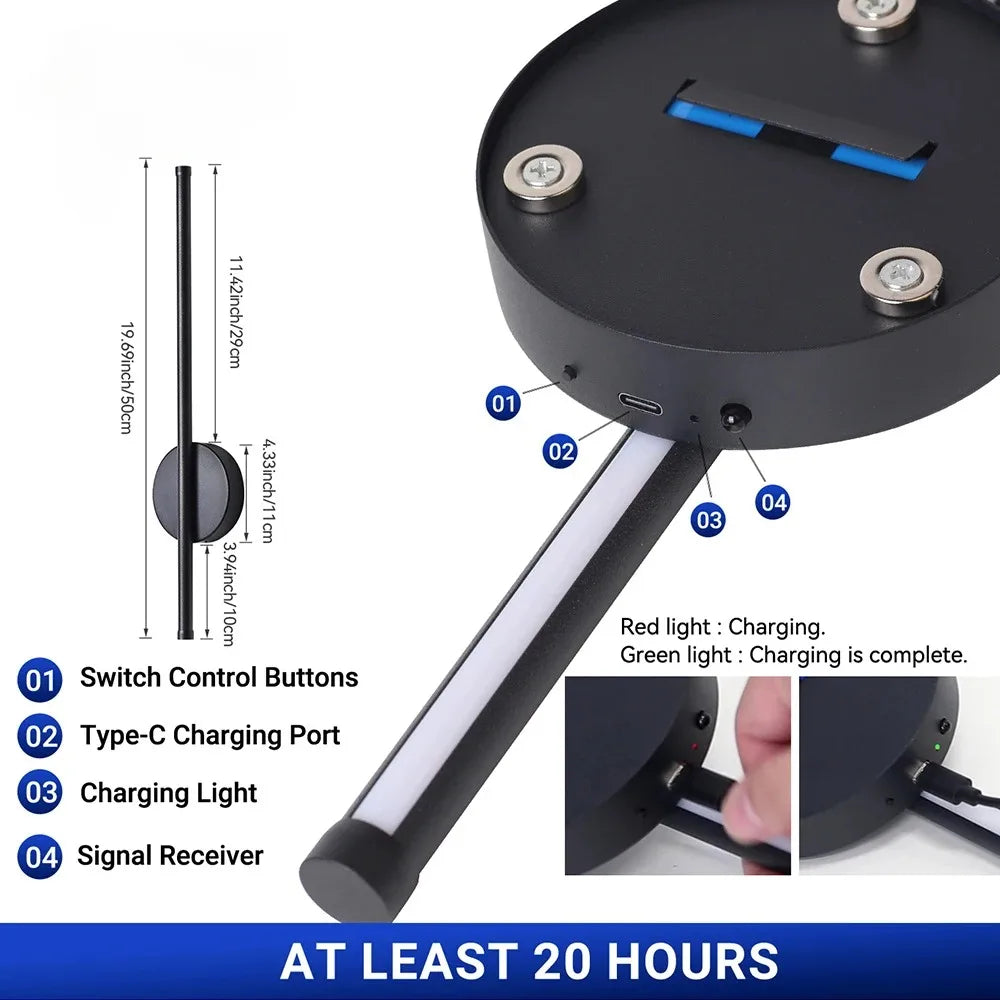 Magnetische Oplaadbare LED Wandlamp